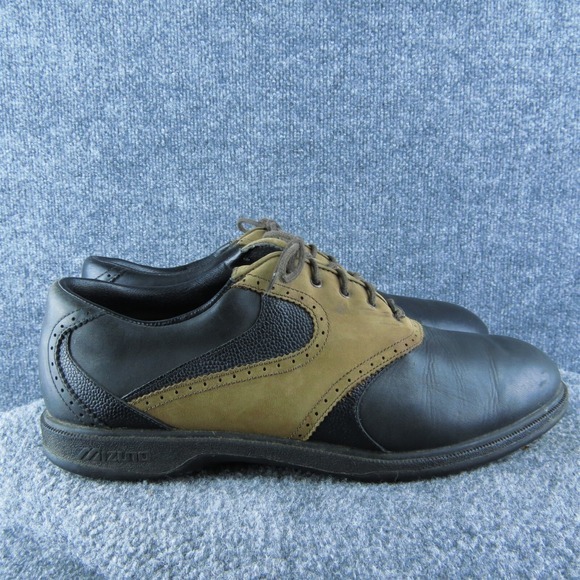 Mizuno Golf Cleat Men Saddle Oxfords Shoes Size‎ 11 Medium Black Leather Lace Up main image 5